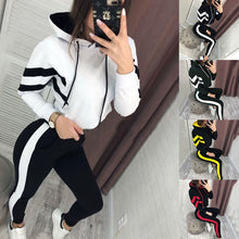 Load image into Gallery viewer, Simple multicolor women's home wear sports set